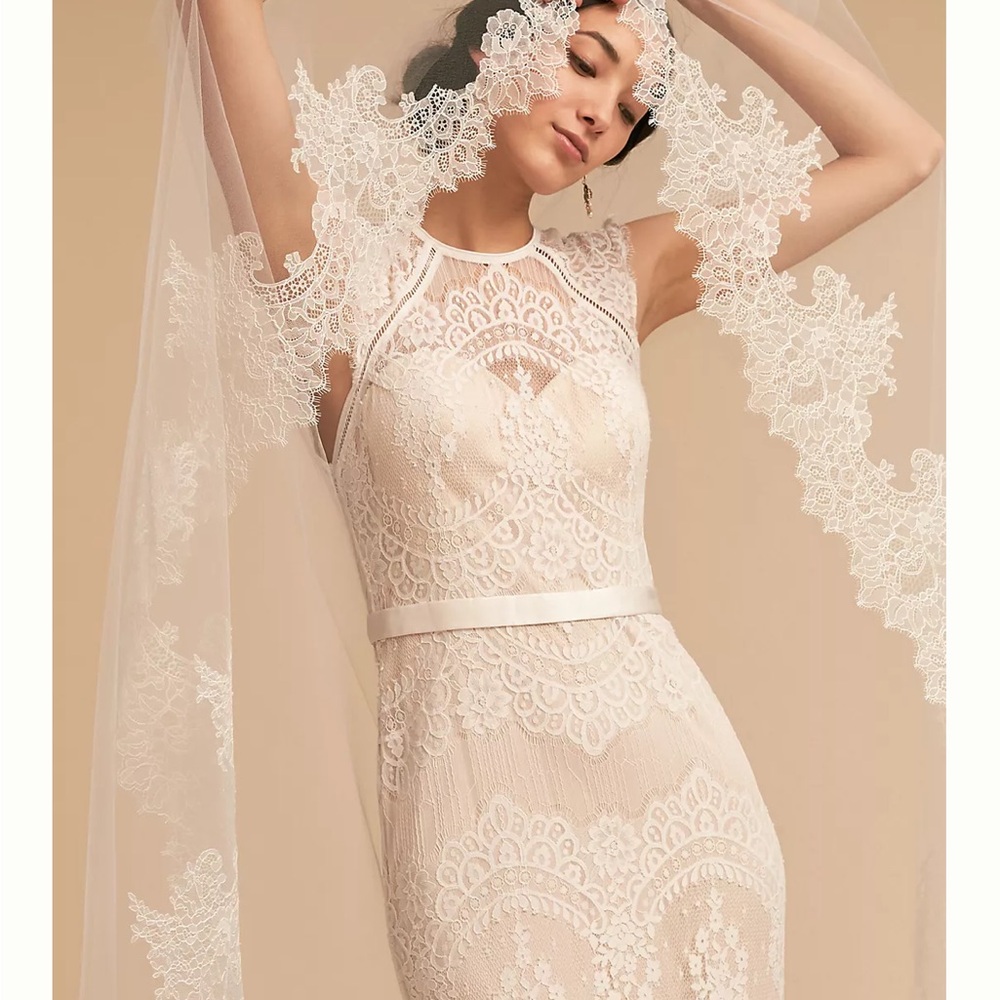Elegant White Lace Gown